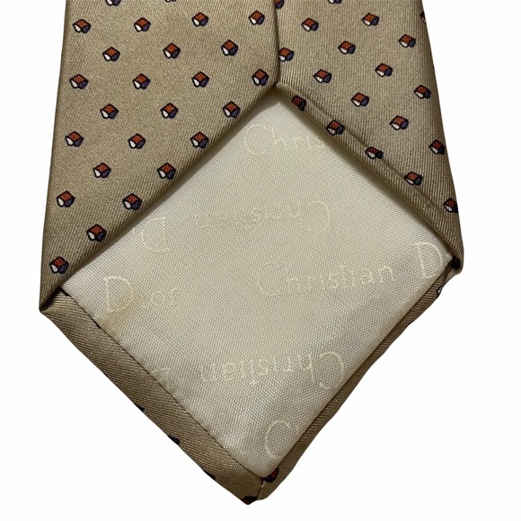Christian Dior Monsieur Silk Geometric Vintage Tie Necktie OS - Picture 6 of 8